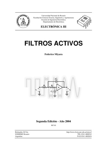 FILTROS ACTIVOS - Facultad De Ciencias Exactas, Ingeniería Y Agrimensura