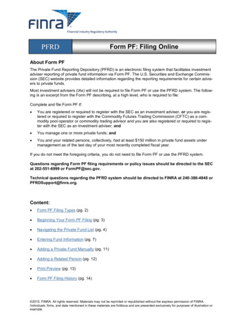 PFRD Form PF: Filing Online - IARD