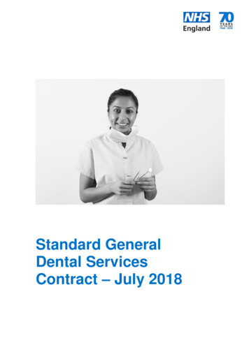 Standard General Dental Services Contract July 2018 - NHS England