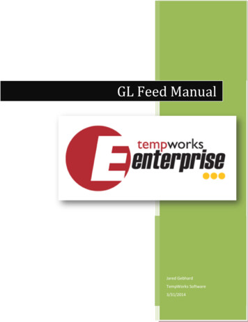 GL Feed Manual - Payroll Funding