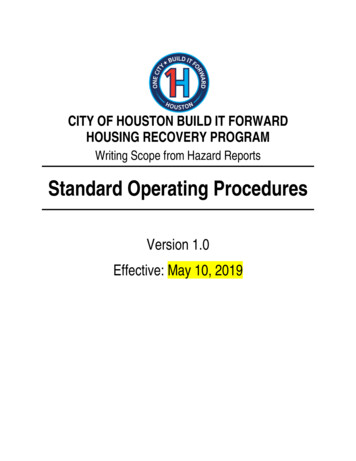 Standard Operating Procedures - Houston