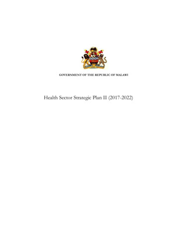 Health Sector Strategic Plan II - World Health Organization