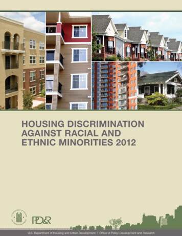 Housing Discrimination Against Racial And Ethnic Minorities 2012 - HUD User