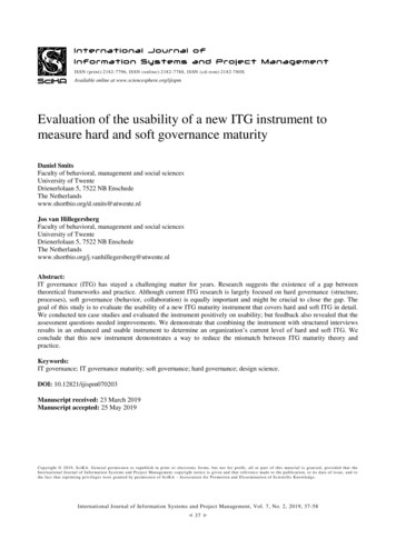 Evaluation Of The Usability Of A New ITG Instrument To Measure Hard And .