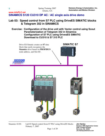 SINAMICS S120 CU310 DP AC / AC Single Axis Drive Demo Lab 03 . - InfoPLC