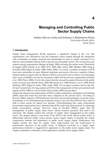 Managing And Controlling Public Sector Supply Chains - IntechOpen