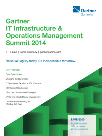 Gartner IT Infrastructure & Operations Management Summit 2014