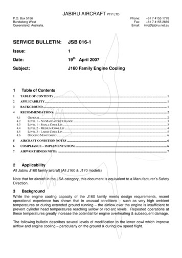 SERVICE BULLETIN: JSB 016-1 - Skycraft