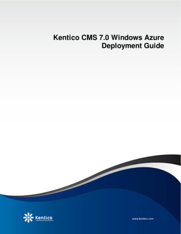 Kentico CMS 7.0 Windows Azure Deployment Guide
