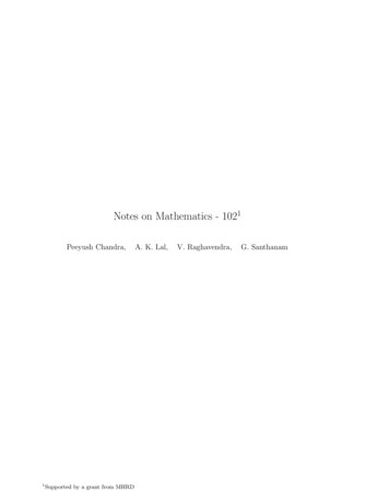 NotesonMathematics-1021 - IIT Kanpur
