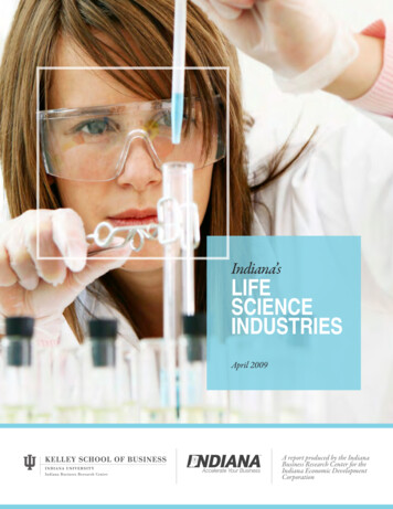 Indiana's LIFE SCIENCE INDUSTRIES