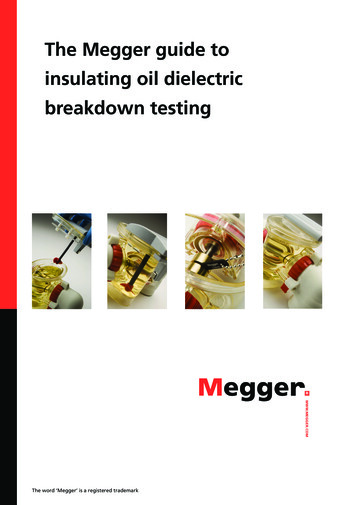 The Megger Guide To Insulating Oil Dielectric Breakdown Testing