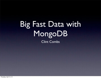 Big Fast Data With MongoDB - Squarespace