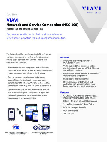PON Service Activation Testing Network And Service Companion (NSC-100)