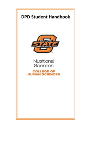 DPD Student Handbook - Oklahoma State University-Stillwater