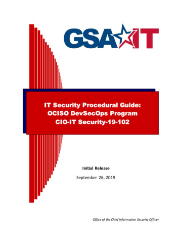 IT Security Procedural Guide: OCISO DevSecOps Program CIO-IT Security .