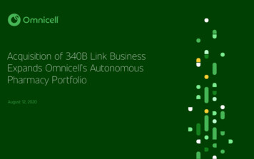 Acquisition Of 340B Link Business Expands Omnicell's Autonomous .