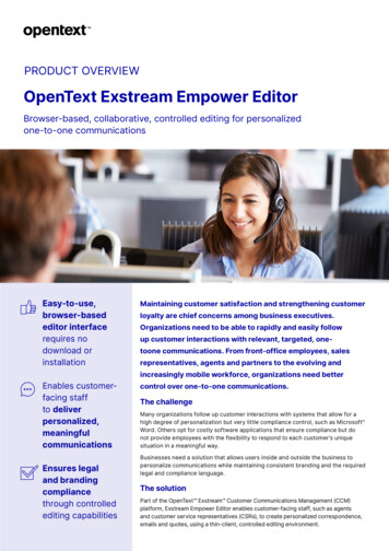 OpenText Exstream Empower Editor
