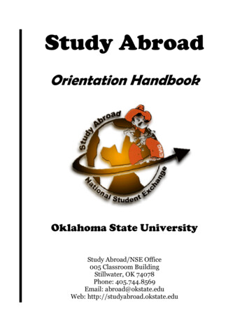 Orientation Handbook Revised Mar2010 - Oklahoma State University .