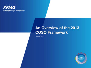 An Overview Of The 2013 COSO Framework - NEW YORK STATE INTERNAL .