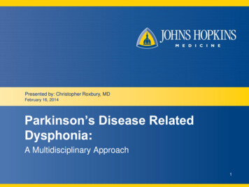 Parkinson's Disease Related Dysphonia - Greater Baltimore Medical Center