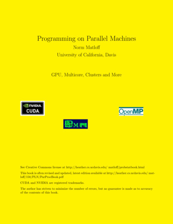 Programming On Parallel Machines - UC Davis