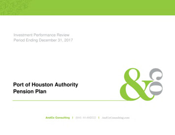 Investment Performance Review Period Ending December 31, 2017
