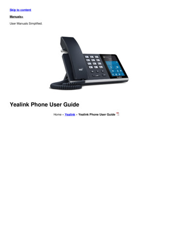 Yealink Phone User Guide - Manuals 