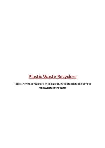 Plastic Waste Recyclers - Gujarat Pollution Control Board
