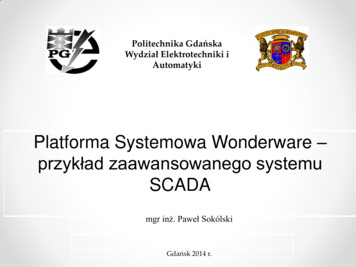 Platforma Systemowa Wonderware - Eia.pg.edu.pl