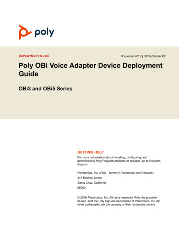 Polycom Voice Adapters Deployment Guide - Plantronics
