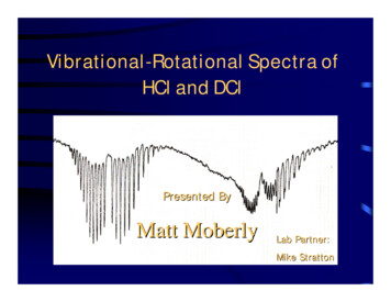 Vibrational-Rotational Spectra Of HCl And DCl - Washington State University