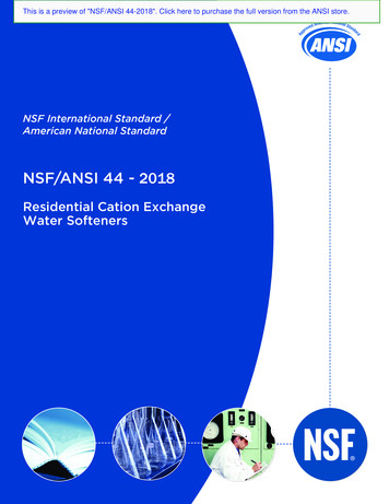 NSF/ANSI 44 2018 - American National Standards Institute