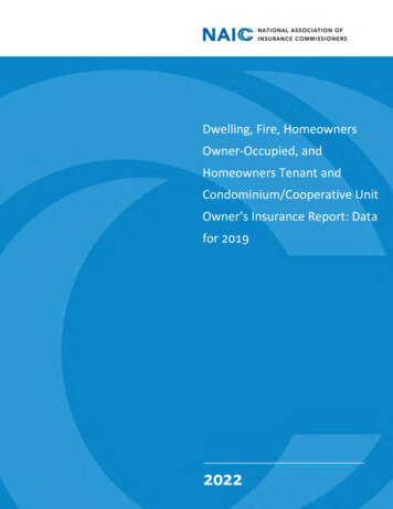2019 Homeowners Report - National Association Of Insurance Commissioners