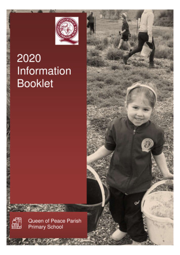 2020 Information Booklet - Queen Of Peace Primary School