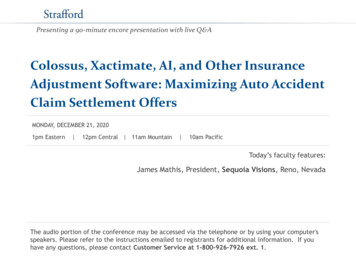 Colossus, Xactimate, AI, And Other Insurance Adjustment Software .