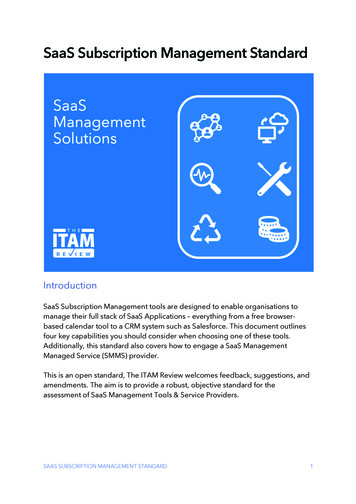 SaaS Subscription Management Standard - The ITAM Review