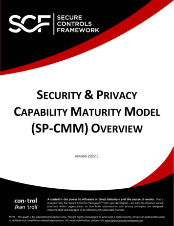 Security Privacy Apability Maturity Model (Sp-cmm) Overview