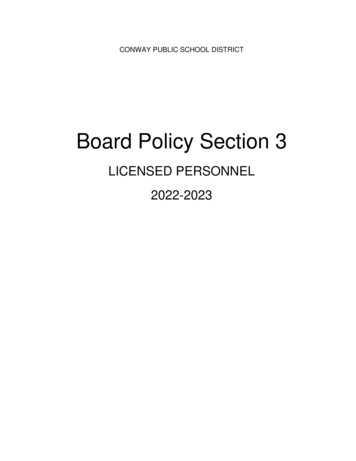 Board Policy Section 3