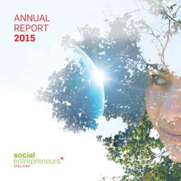 ANNUAL REPORT 2015 - Socialentrepreneurs.ie