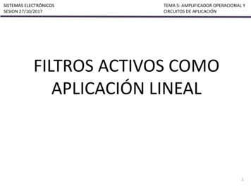 Filtros Activos Como Aplicación Lineal