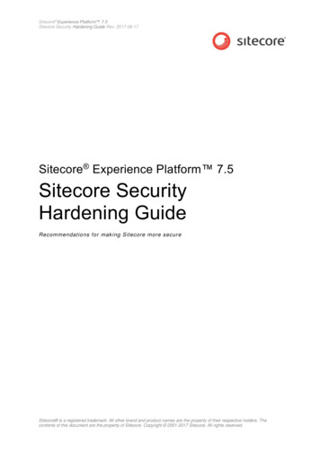 Sitecore Security Hardening Guide