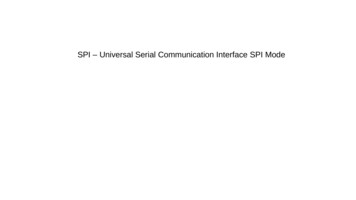 SPI - Universal Serial Communication Interface SPI Mode