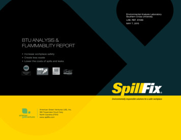 BTU ANALYSIS & FLAMMABILITY REPORT - SpillFix Spill Absorbents And .