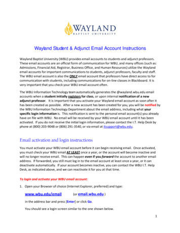 Wayland Student & Adjunct Email Account Instructions