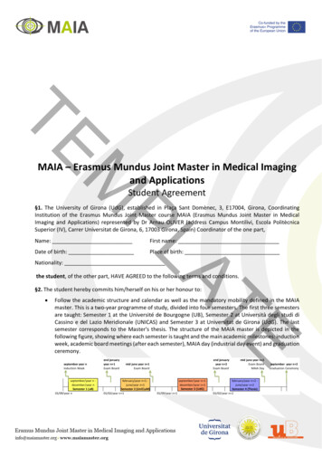 MAIA - Erasmus Mundus Joint Master In Medical Imaging