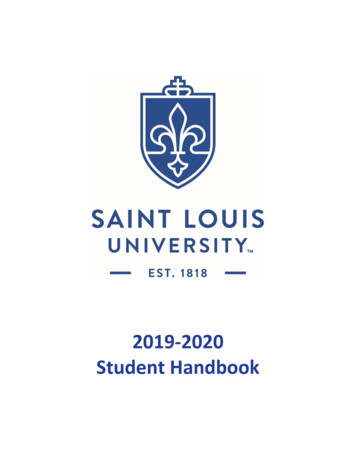 2019-2020 Student Handbook - SLU