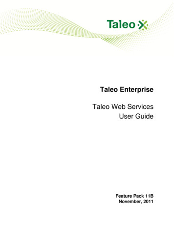 Taleo Enterprise Taleo Web Services User Guide - Oracle