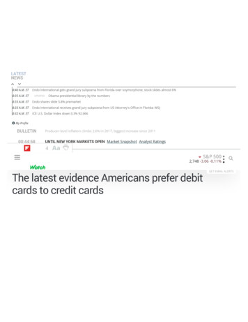 The Latest Evidence Americans Prefer Debit Cards To Credit Cards .