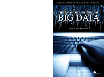 The Promise And Peril Of Big Data - The Aspen Institute